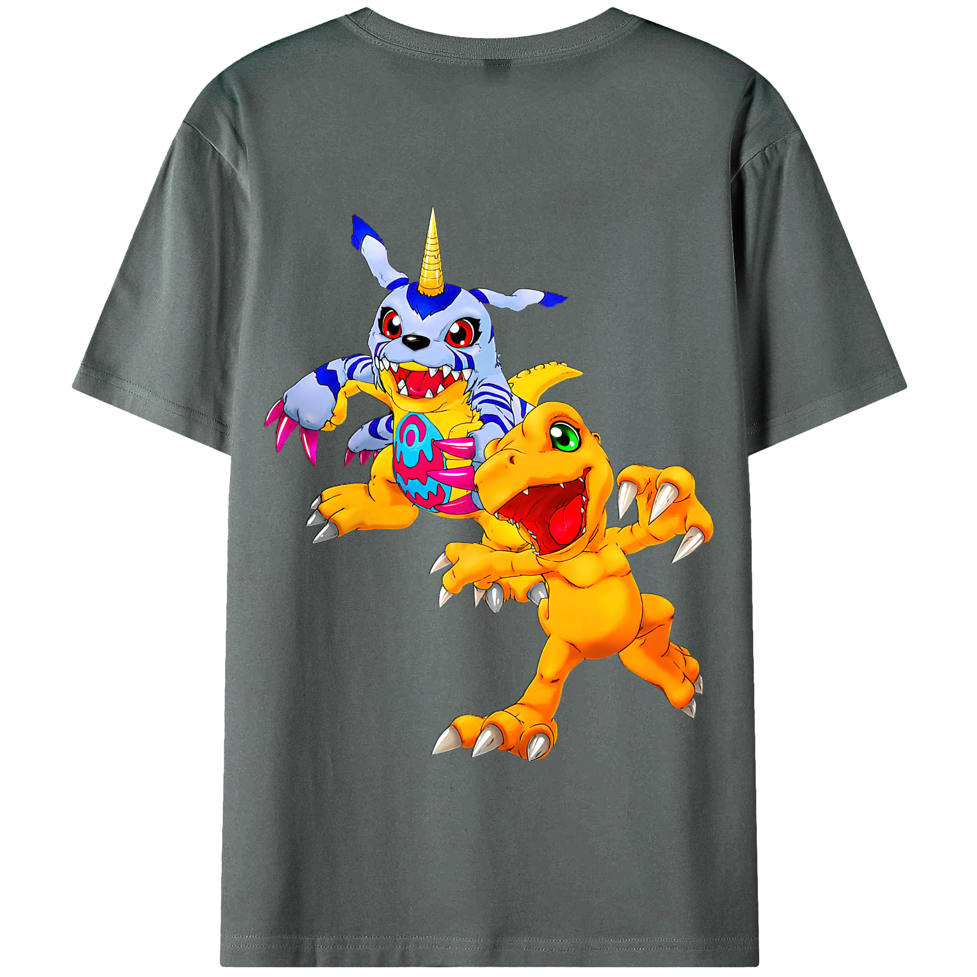 （画像用） Digimon デジタルモンスター/デジモン 綿100％半袖Tシャツ（背面プリント）